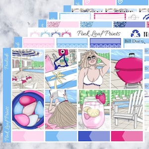 Matte | Pool Day | A La Carte Weekly Planner Sticker Kit