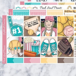 Glossy | Softball Season | A La Carte Weekly Planner Sticker Kit