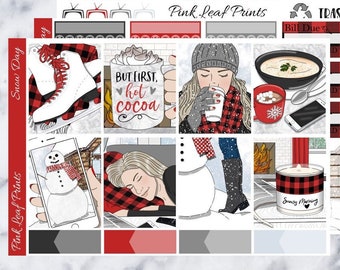 Glossy | Snow Day | A La Carte Weekly Planner Sticker Kit