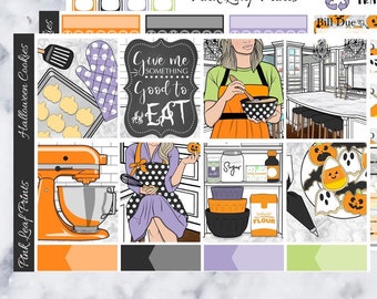 Matte | Halloween Cookies | A La Carte Weekly Planner Sticker Kit