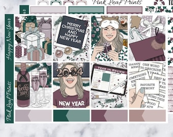 Matte | Happy New Year | A La Carte Weekly Planner Sticker Kit