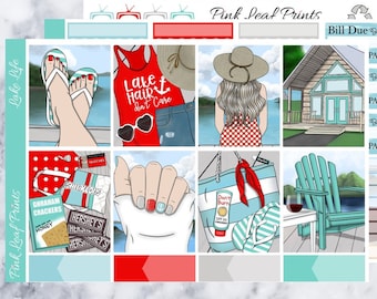 Glossy | Lake Life | A La Carte Weekly Planner Sticker Kit