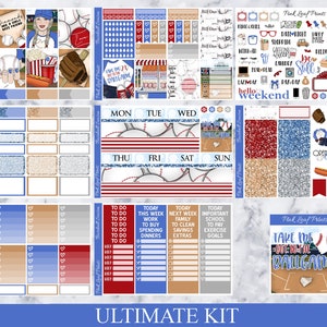 Matte Baseball Season A La Carte Weekly Planner Sticker Kit Bild 5