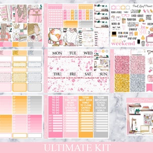 Glossy Sparkle A La Carte Weekly Planner Sticker Kit - Etsy