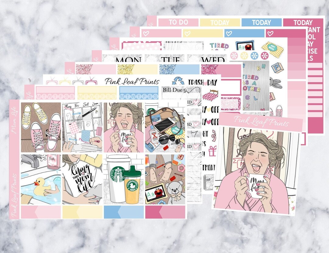 Matte | Mom Life | A La Carte Weekly Planner Sticker Kit - Etsy