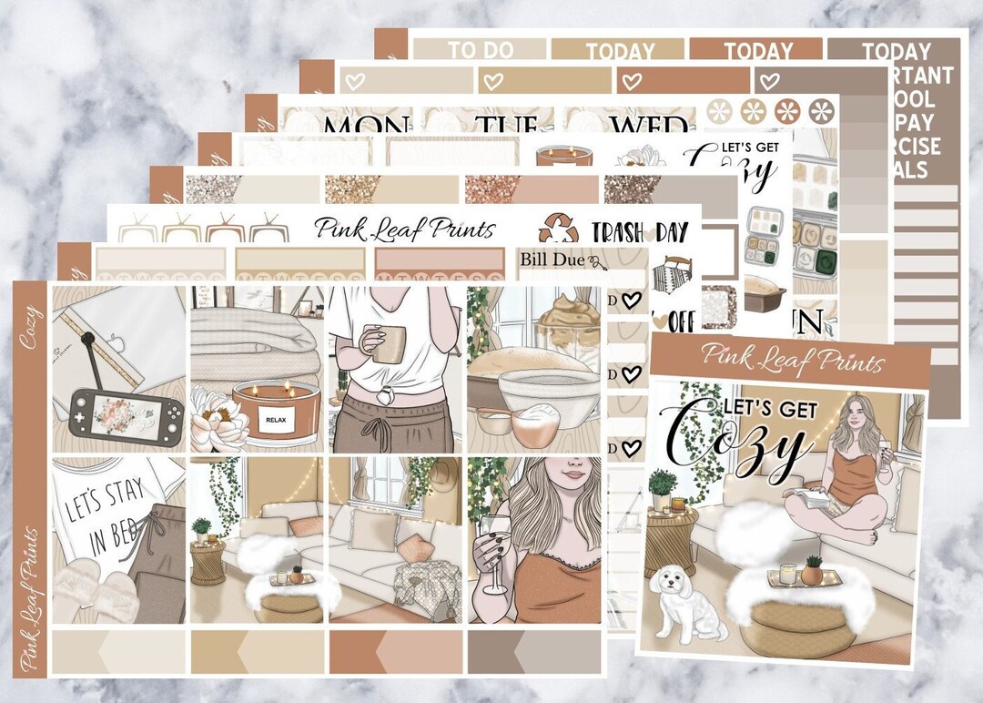 Matte | Cozy | A La Carte Weekly Planner Sticker Kit - Etsy