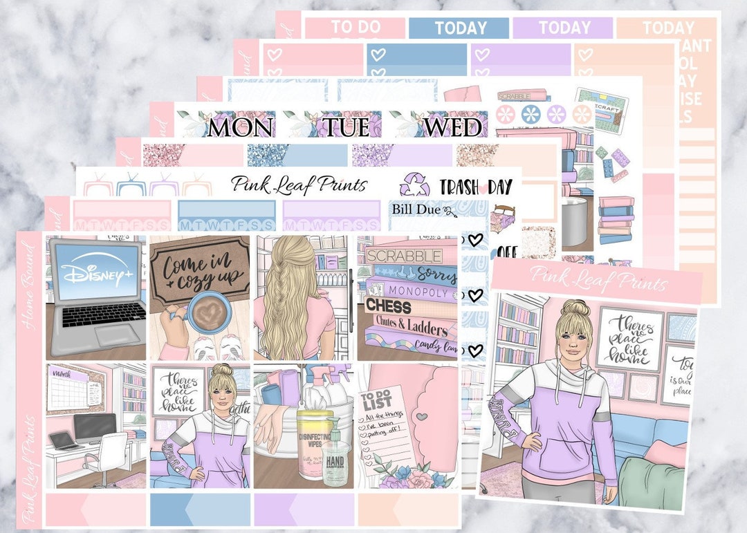 Glossy | Home Bound | A La Carte Weekly Planner Sticker Kit - Etsy