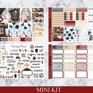 Matte Graduation A La Carte Weekly Planner Sticker Kit image 7