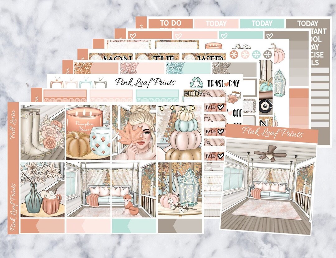 Glossy | Fall Lovin | A La Carte Weekly Planner Sticker Kit - Etsy