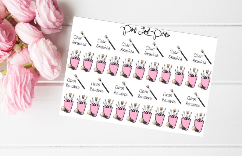 Clean Brushes Doodle Planner Stickers image 1