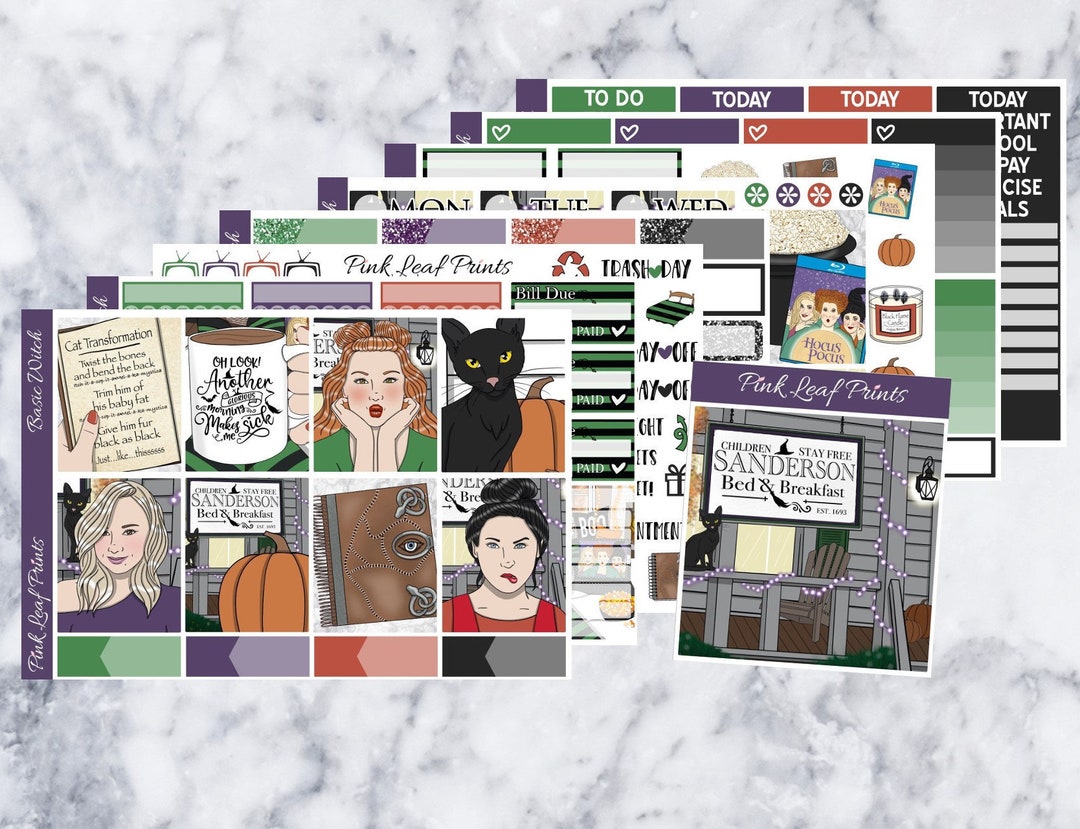 Glossy | Basic Witch | A La Carte Weekly Planner Sticker Kit - Etsy
