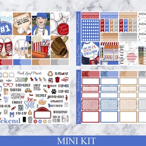 Matte Baseball Season A La Carte Weekly Planner Sticker Kit Bild 7