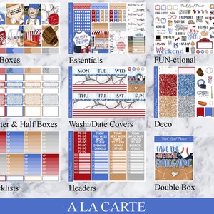 Matte Baseball Season A La Carte Weekly Planner Sticker Kit image 4