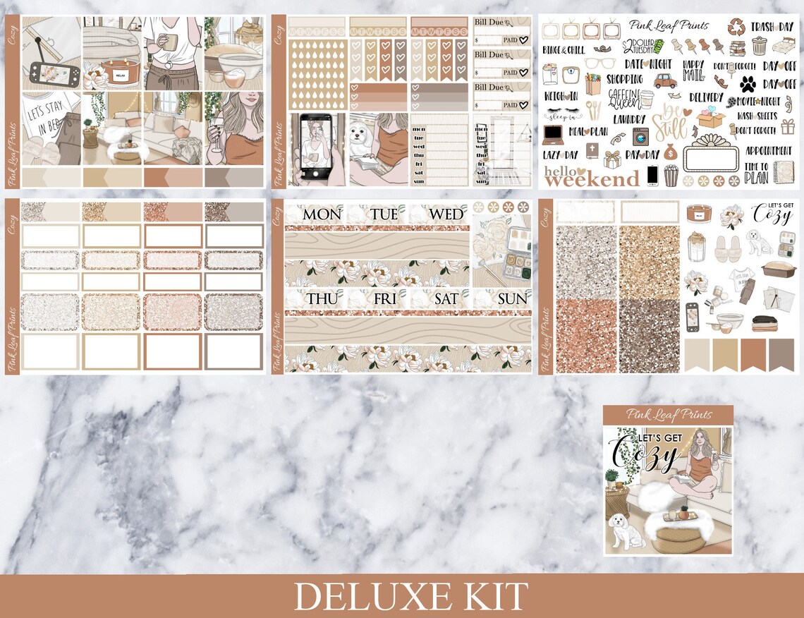 Matte | Cozy | A La Carte Weekly Planner Sticker Kit - Etsy