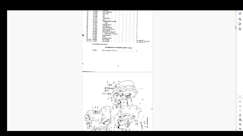TRIUMPH T100 Parts Manual - 400 Pages With Exploded Diagrams for 1970 ...