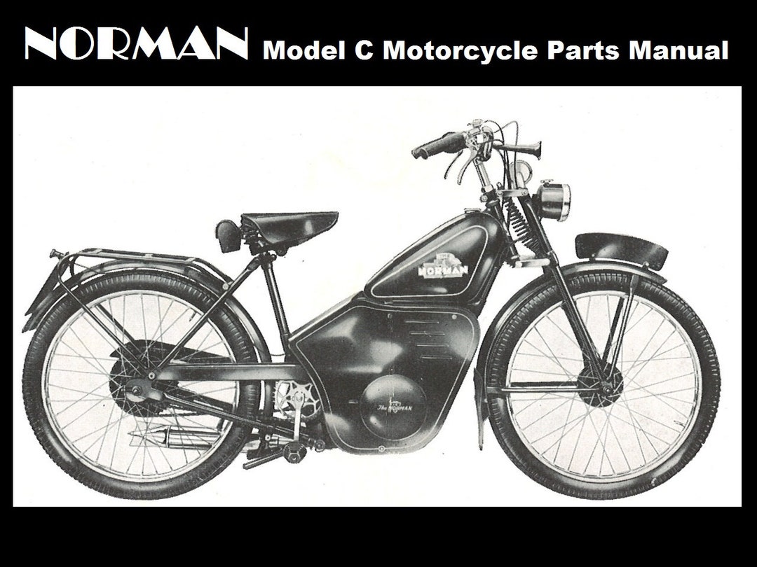 NORMAN MOTORCYCLE Operations Parts Manual 45pgs for C Models