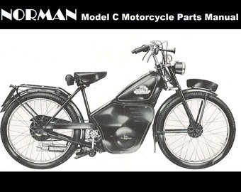 Instrukcja obsługi i części NORMAN MOTORCYCLE - 45 stron dla modeli C z silnikiem Mk2 Mk3 Villiers