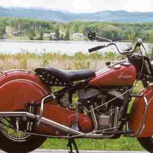 INDIAN SCOUT 1944-1948 pièces manuels - 100pgs 1945 1946 1947 moto service & réparation - avec partie liste détaillée et de diagrammes a explosé