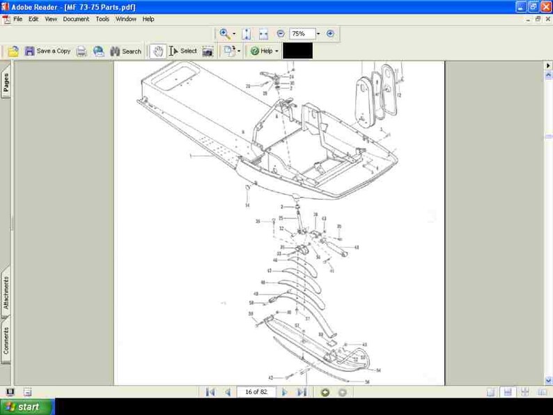 MASSEY FERGUSON SKIWHIZ Snowmobile Service and Parts Manuals 380pgs for