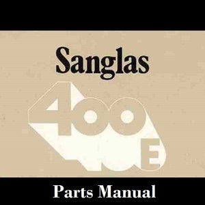 Puede incluir: Un manual de piezas en blanco y negro para una motocicleta Sanglas 400E.