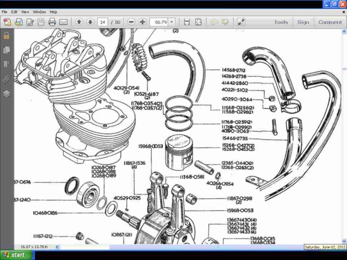 BSA A65 A50 Twins Parts MANUAL for Lightning Scrambler Firebird