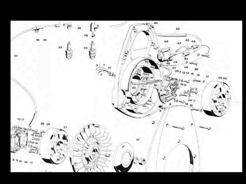 HIRTH Snowmobile Engine Parts Manuals 45pgs for EL 44 / 55 R 3 EL 46