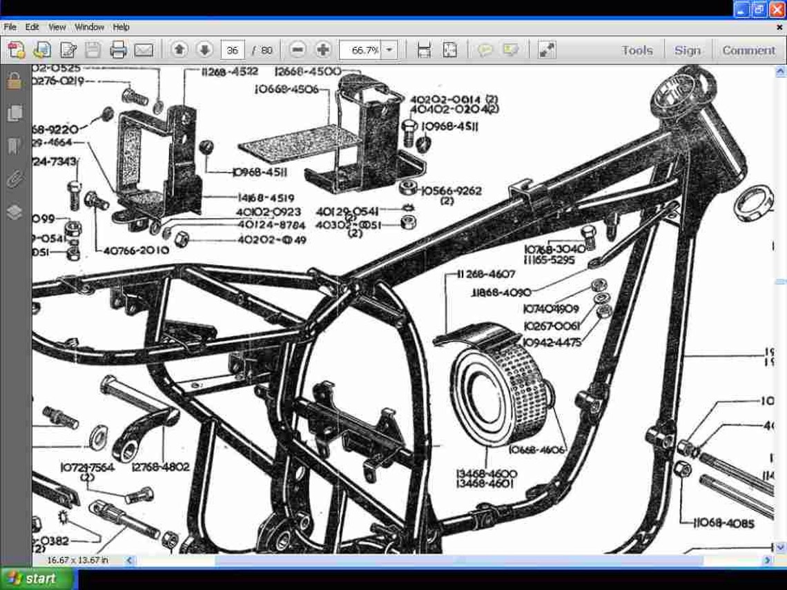 BSA A65 A50 Twins Parts MANUAL for Lightning Scrambler Firebird Thunderbird Models Detailed