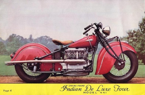 INDIAN 4 DeLux Four 1938 - 1942 441 オートバイマニュアル 1938 1939