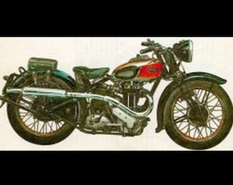Ariel Motorcycle 1933-1937 Instrukcja obsługi silnika jednocylindrowego na płycie CD - 60 stron z informacjami o konserwacji