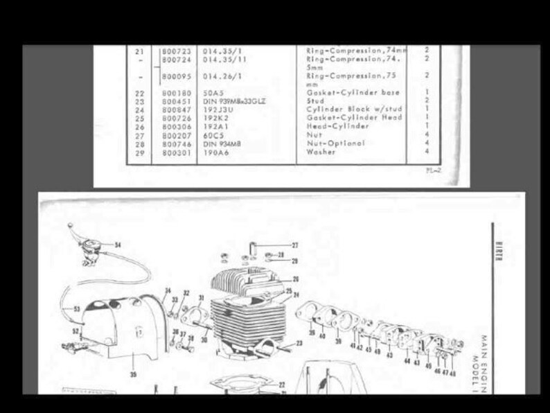 HIRTH Snowmobile Engine Parts Manuals 45pgs for EL 44 / 55 R Etsy Canada