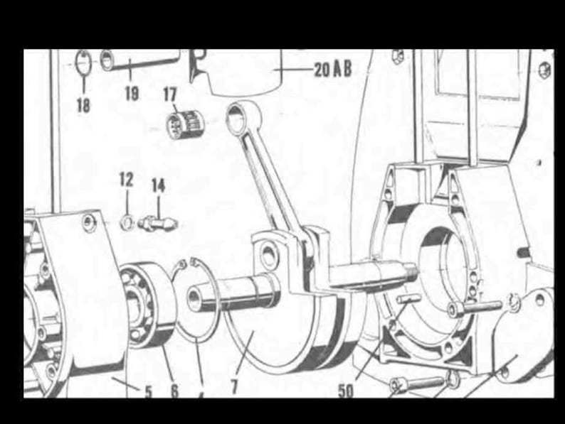 HIRTH Snowmobile Engine Parts Manuals 45pgs for EL 44 / 55 R 3 EL 46 191 R & 193 R Snow Sled
