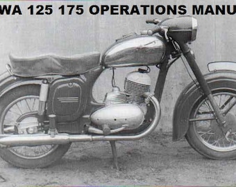 JAWA SPORT CZ 125 175 Motorcycle Parts Manuals - with Ad Art and Detailed Diagrams - 65 pages for 476 and 477 Models Repair & Service