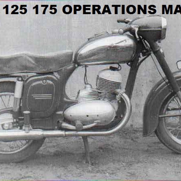 JAWA SPORT CZ 125 175 Motorcycle Parts Manuals - with Ad Art and Detailed Diagrams - 65 pages for 476 and 477 Models Repair & Service