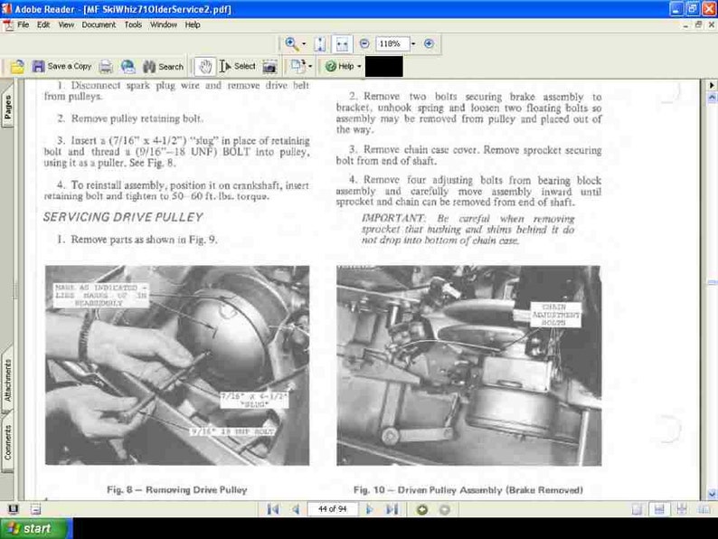 MASSEY FERGUSON SKIWHIZ Snowmobile Service and Parts Manuals 380pgs for