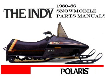 POLARIS INDY 1980-1986 Instrukcja części do skuterów śnieżnych - 200 stron dla sań z lat 1981 1982 1983 1984 1985 80 86 z rozłożonymi idagramami i listami numerów części