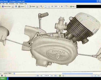 Instrukcja obsługi silnika 2-suwowego ZUNDAPP - Bella Norma Comfort Motorcycle Repair Service - 55 stron dla motocykli Square Barrel