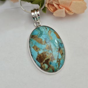 Amazing Kingman Turquoise Sterling Silver Pendant