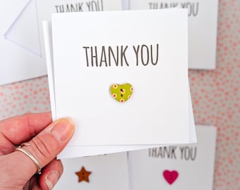 Pack of 5 Handmade Thank You Cards - Etsy