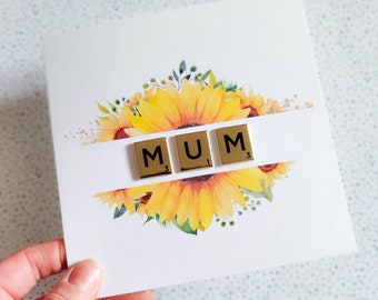Handmade "Mum" Sunflower Card