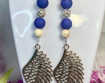 Toronto maple leafs earrings, Bluejays earrings, statement earrings, Turquoise earrings, lava stone earrings, crystal earrings, silver