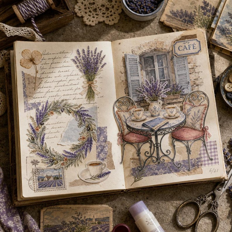 Lifestyle scene - junk journal