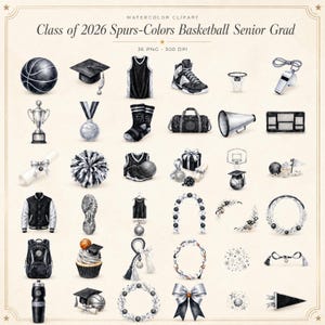 WonderfulPNG enhanced bundle grid preview page 1 of 1 — class-of-2026-spurs-colors-basketball-senior-grad