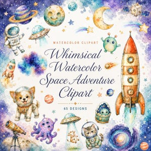 watercolor space clipart