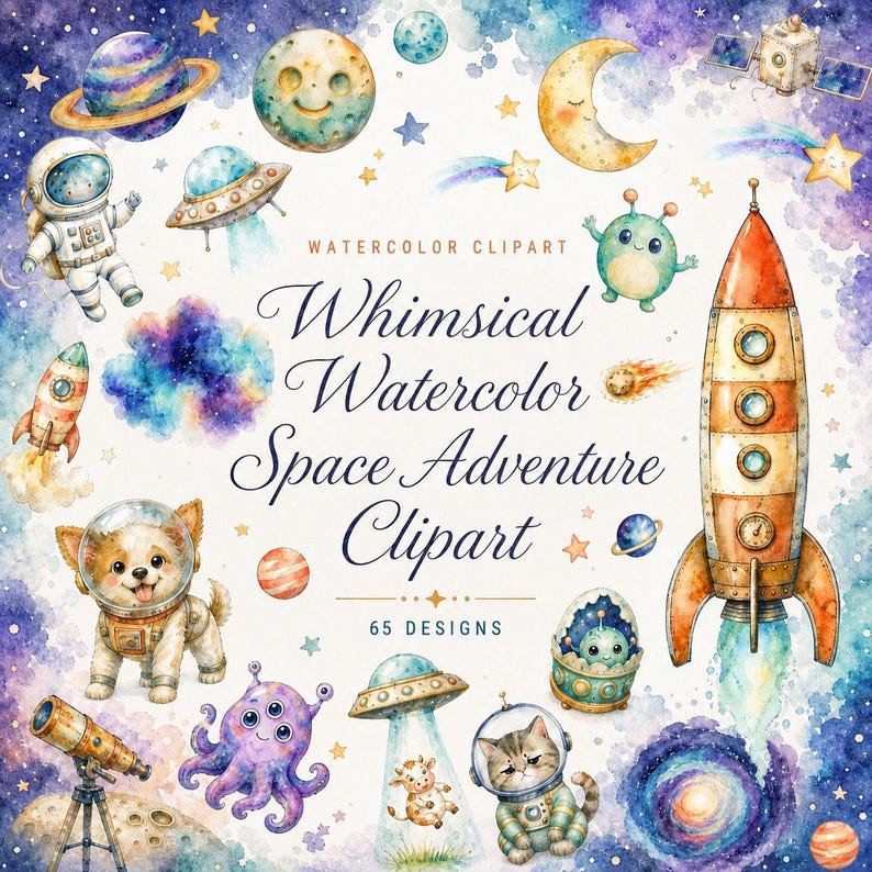 watercolor space clipart