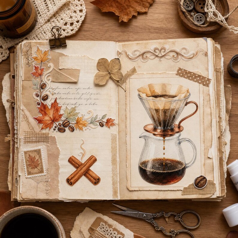 Lifestyle scene - junk journal