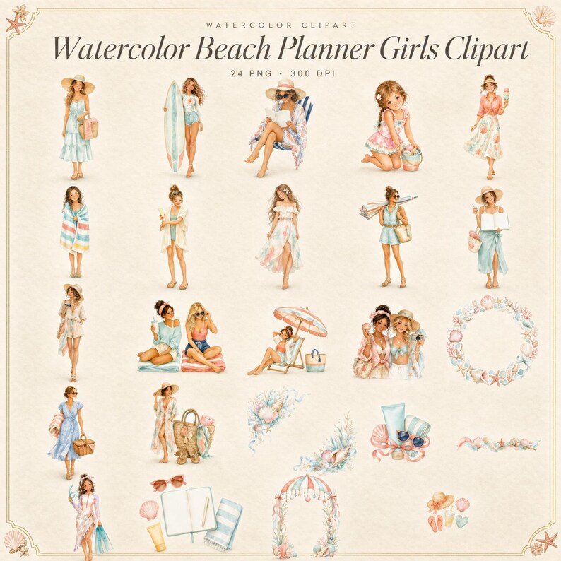 WonderfulPNG enhanced bundle grid preview page 1 of 1 — beach-day-planner-girls