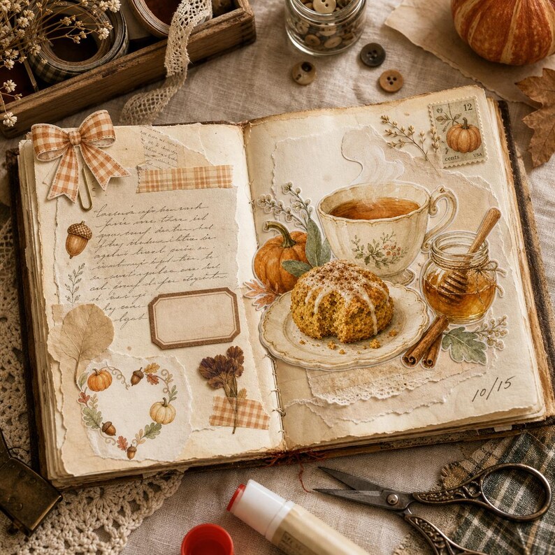 Lifestyle scene - junk journal