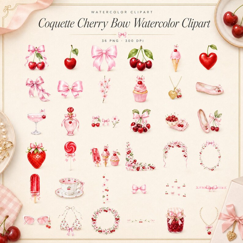 WonderfulPNG enhanced bundle grid preview page 1 of 1 — cherry-bow-soft-girl-summer