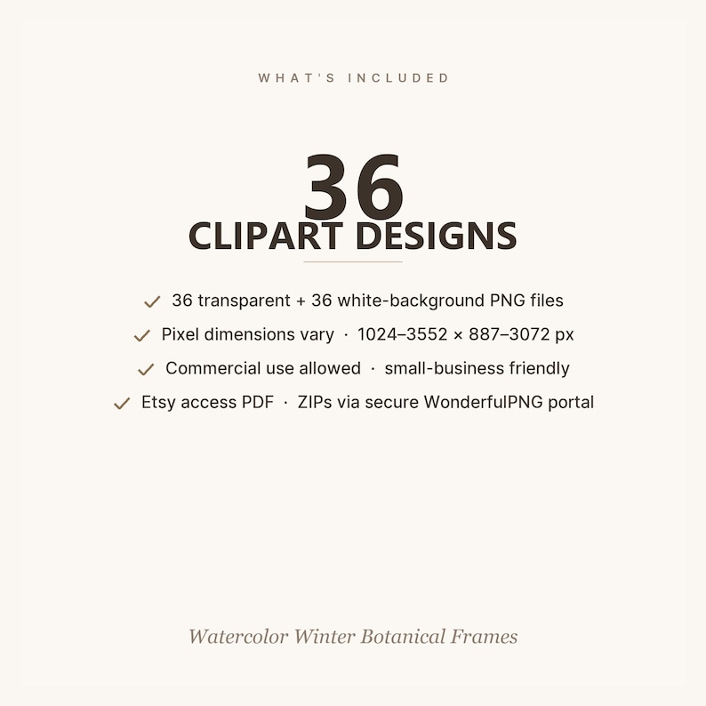 What's included — file count, formats, resolution