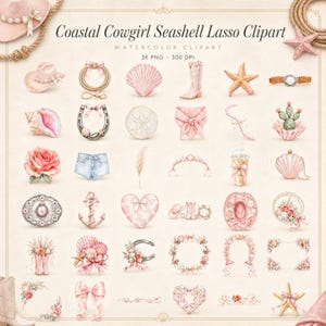 WonderfulPNG enhanced bundle grid preview page 1 of 1 — coastal-cowgirl-seashell-lasso